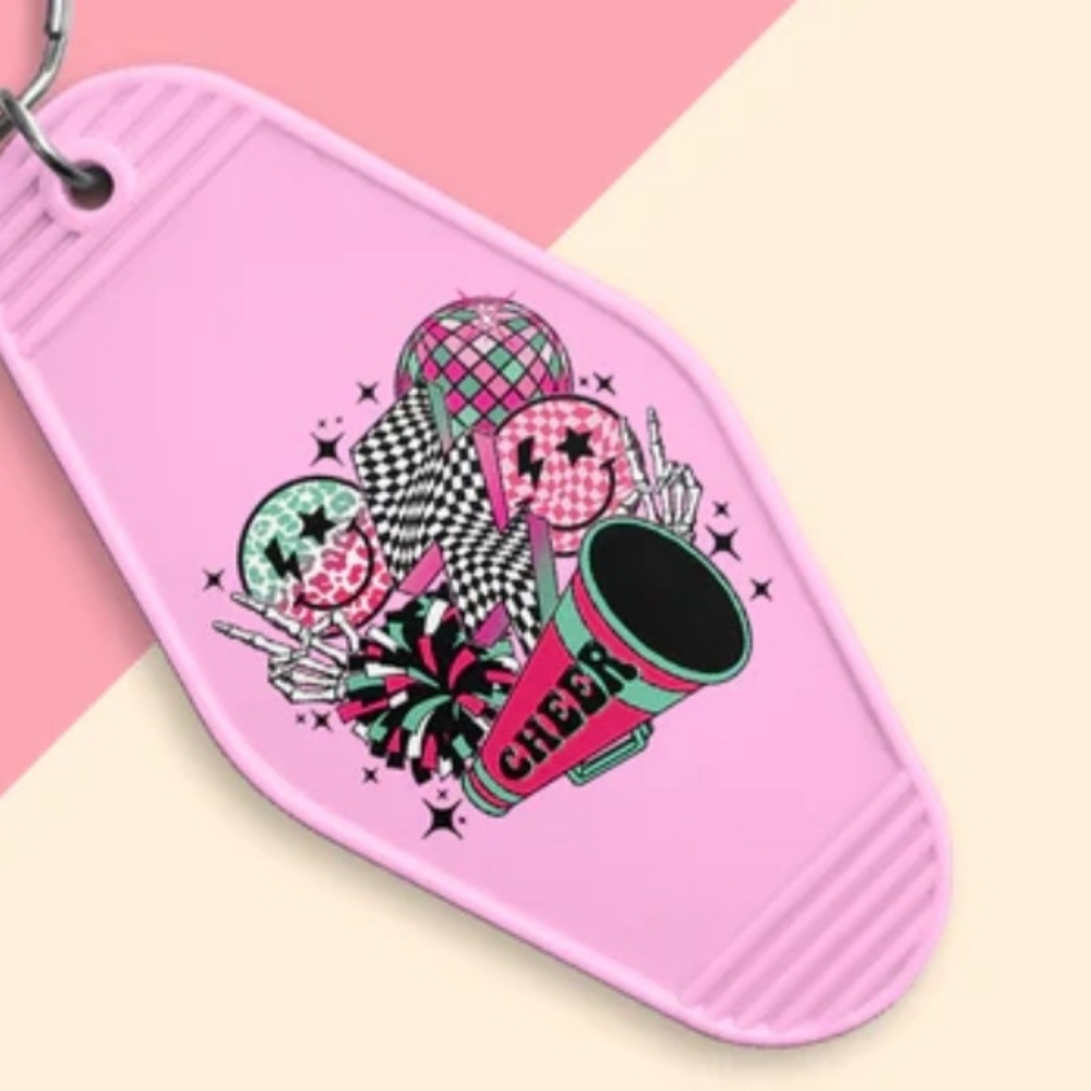 Cheer hotel style keychains